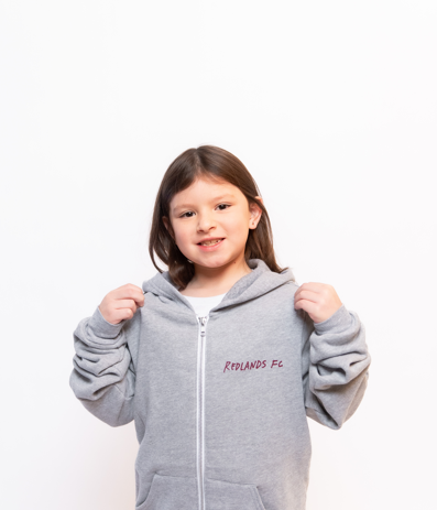 Youth Zip Hoodie W25 Grey - Image 2